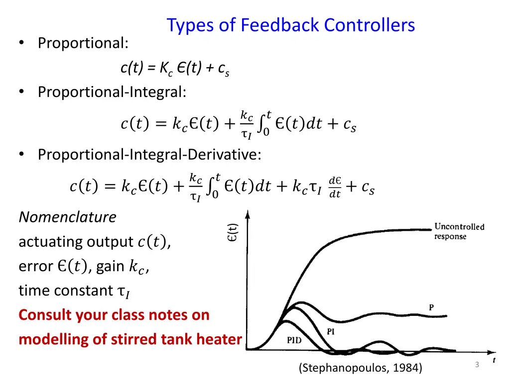 types of feedback controllers
