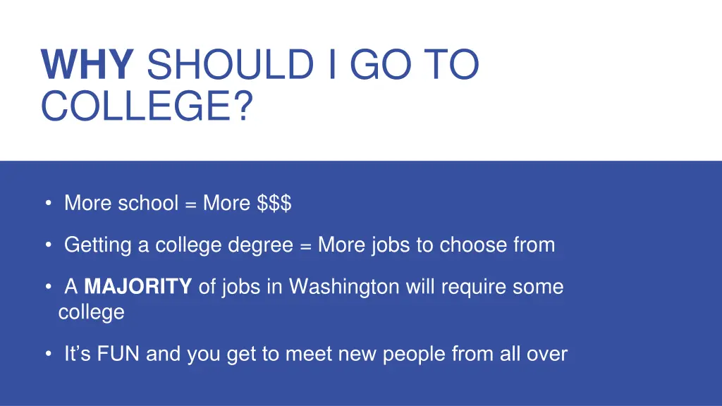 why should i go to college