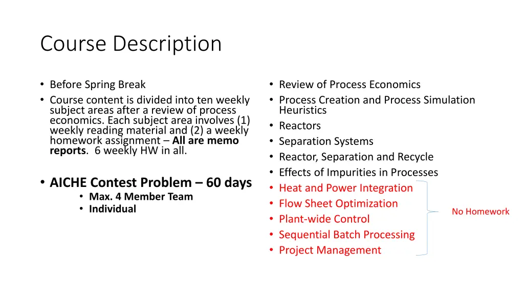 course description 1