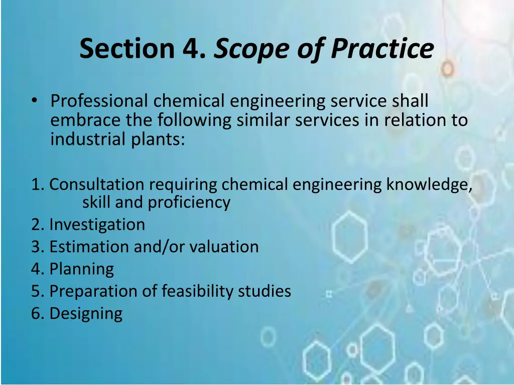 section 4 scope of practice