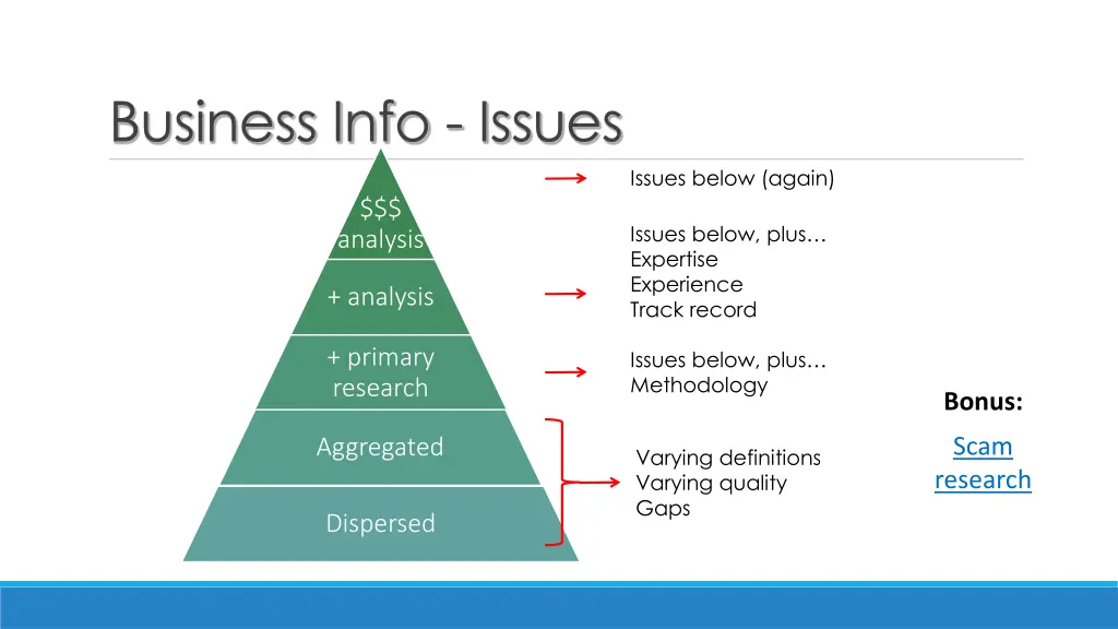 business info issues