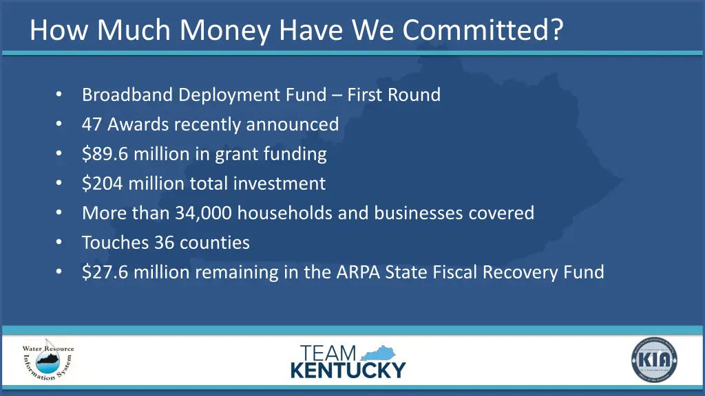 how much money have we committed