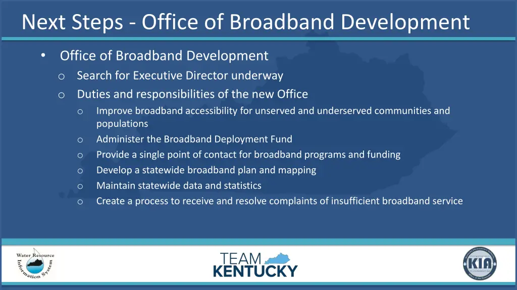 next steps office of broadband development