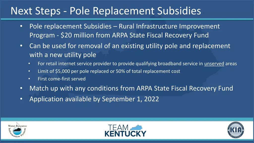 next steps pole replacement subsidies
