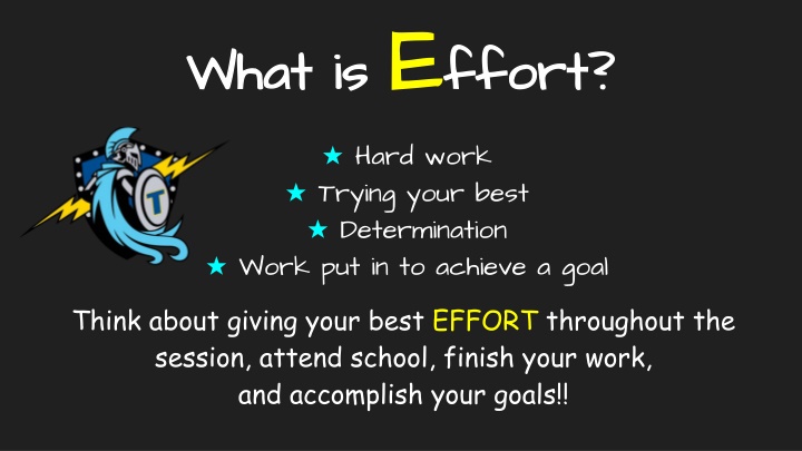 what is e e ffort hard work trying your best