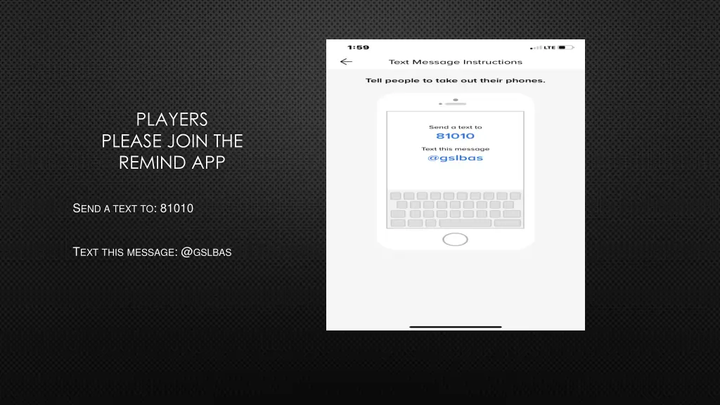 players please join the remind app