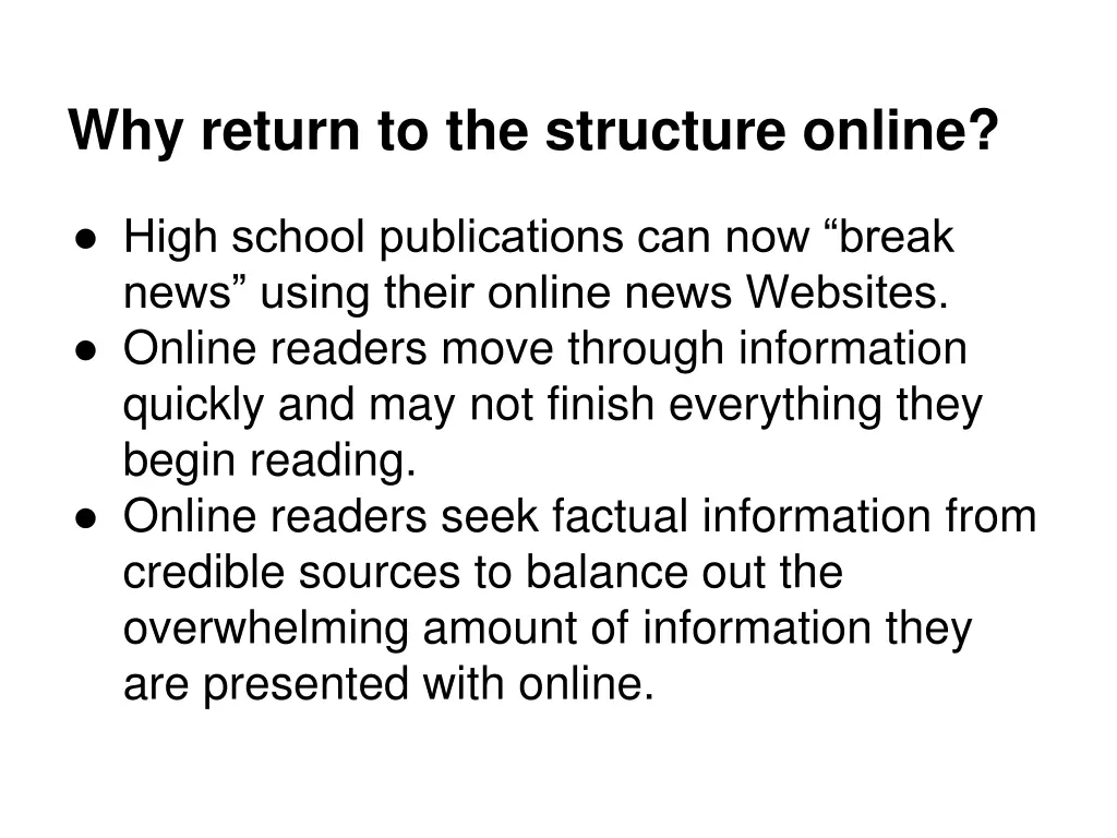 why return to the structure online