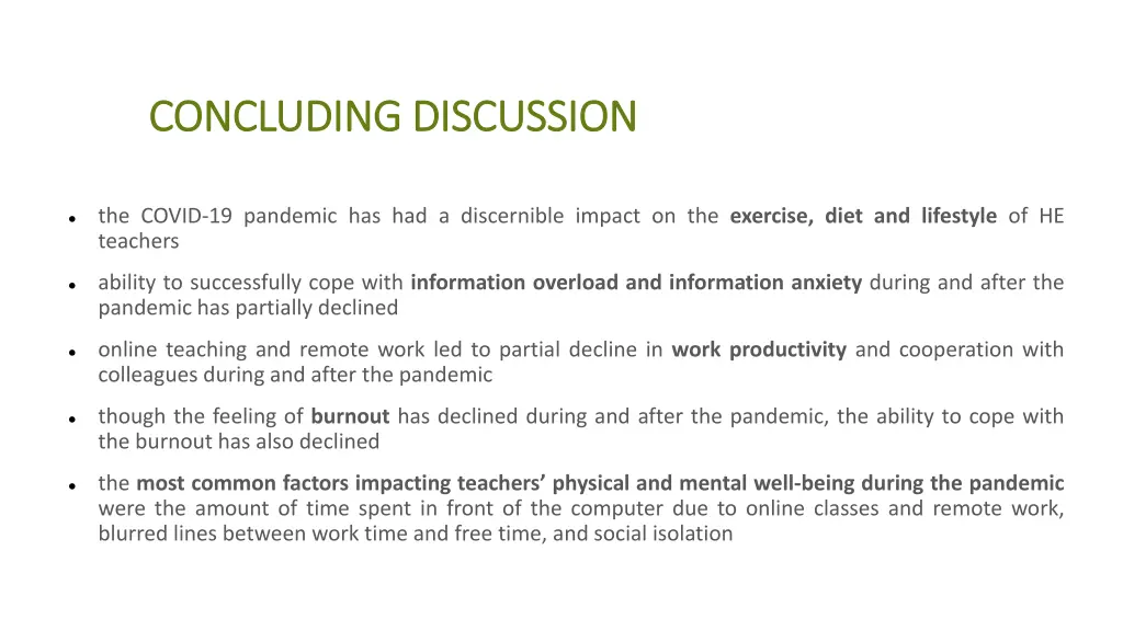 concluding discussion concluding discussion