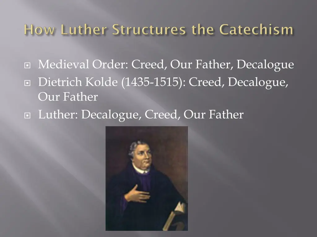 medieval order creed our father decalogue