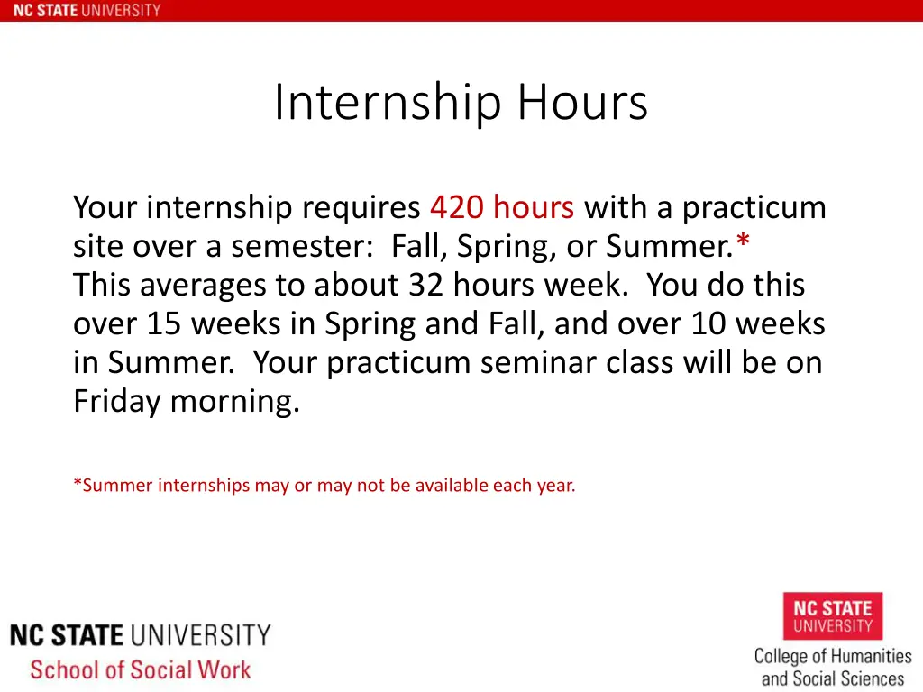 internship hours