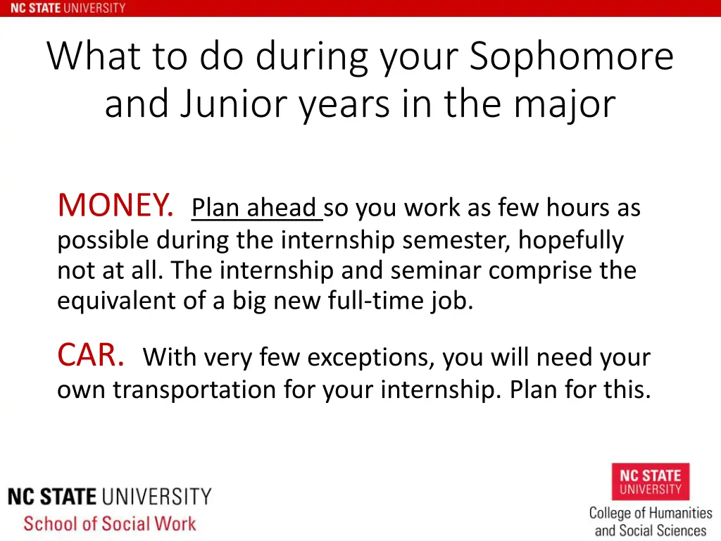 what to do during your sophomore and junior years