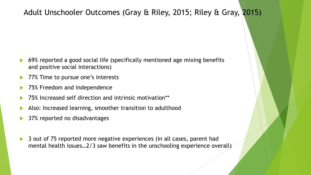 adult unschooler outcomes gray riley 2015 riley