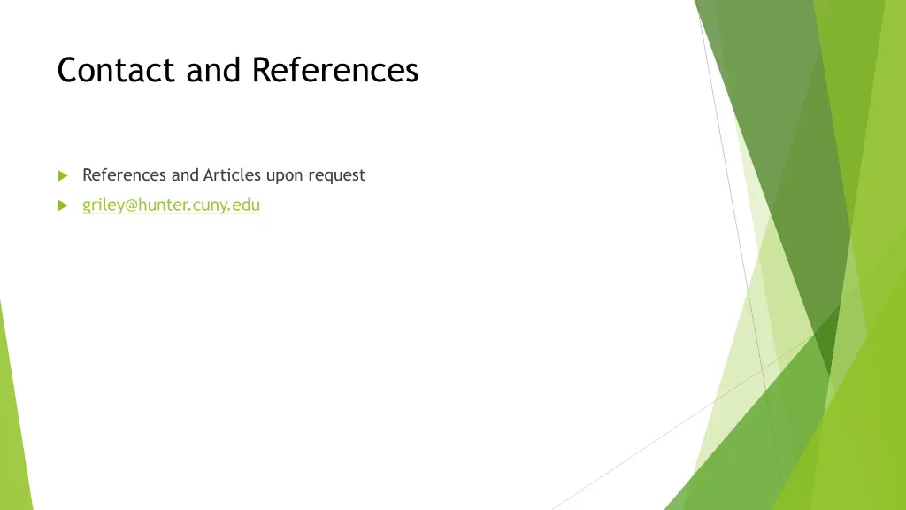 contact and references