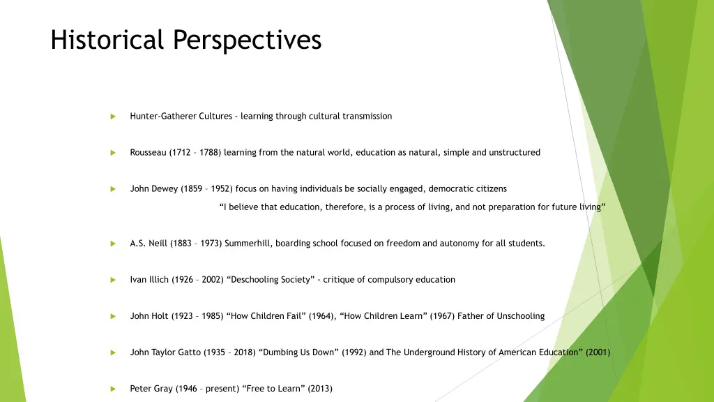historical perspectives