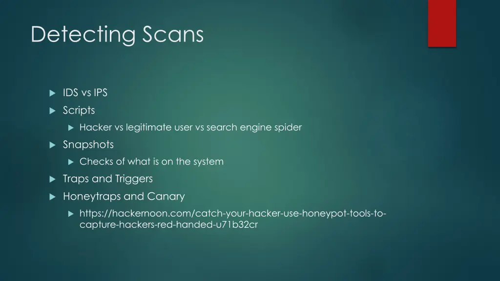 detecting scans
