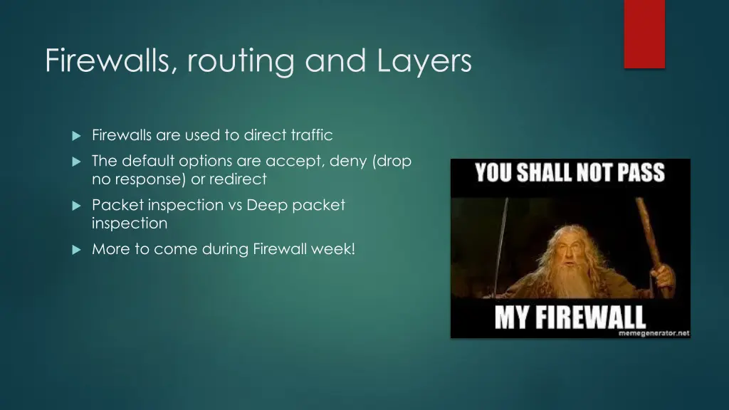 firewalls routing and layers