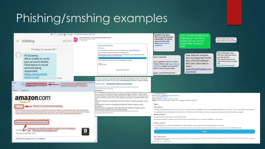 phishing smshing examples