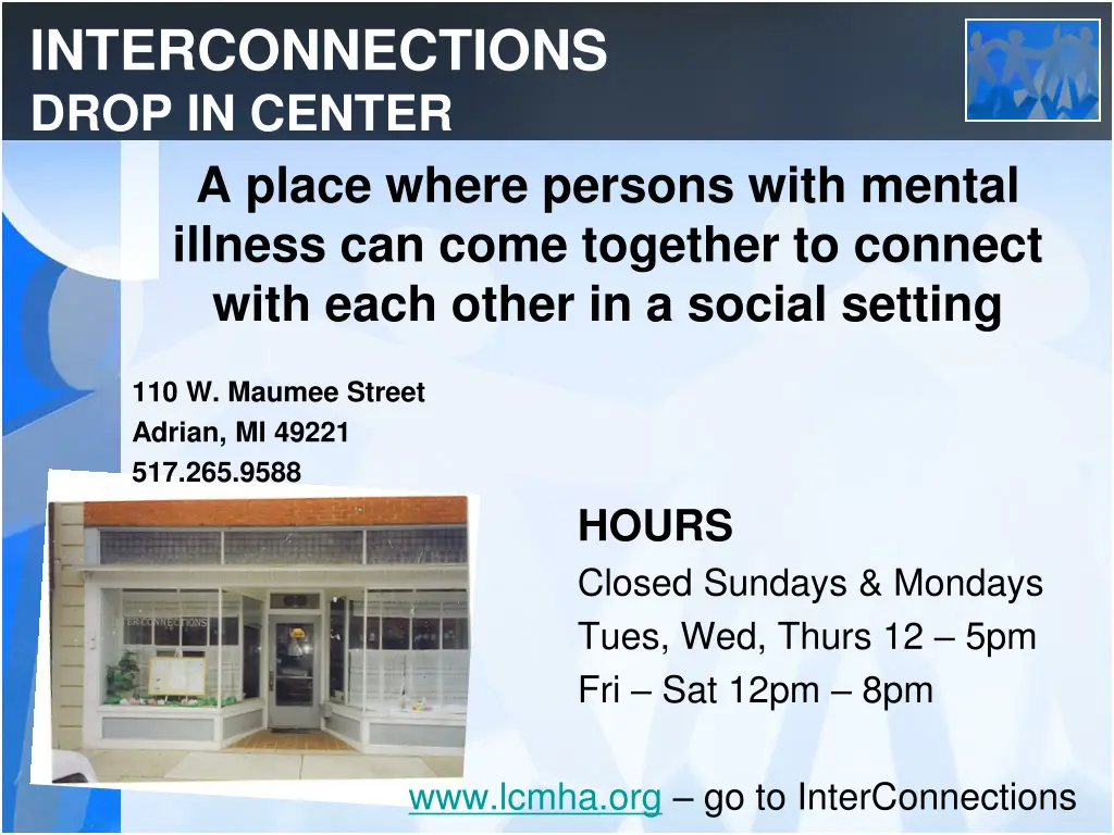 interconnections drop in center a place where