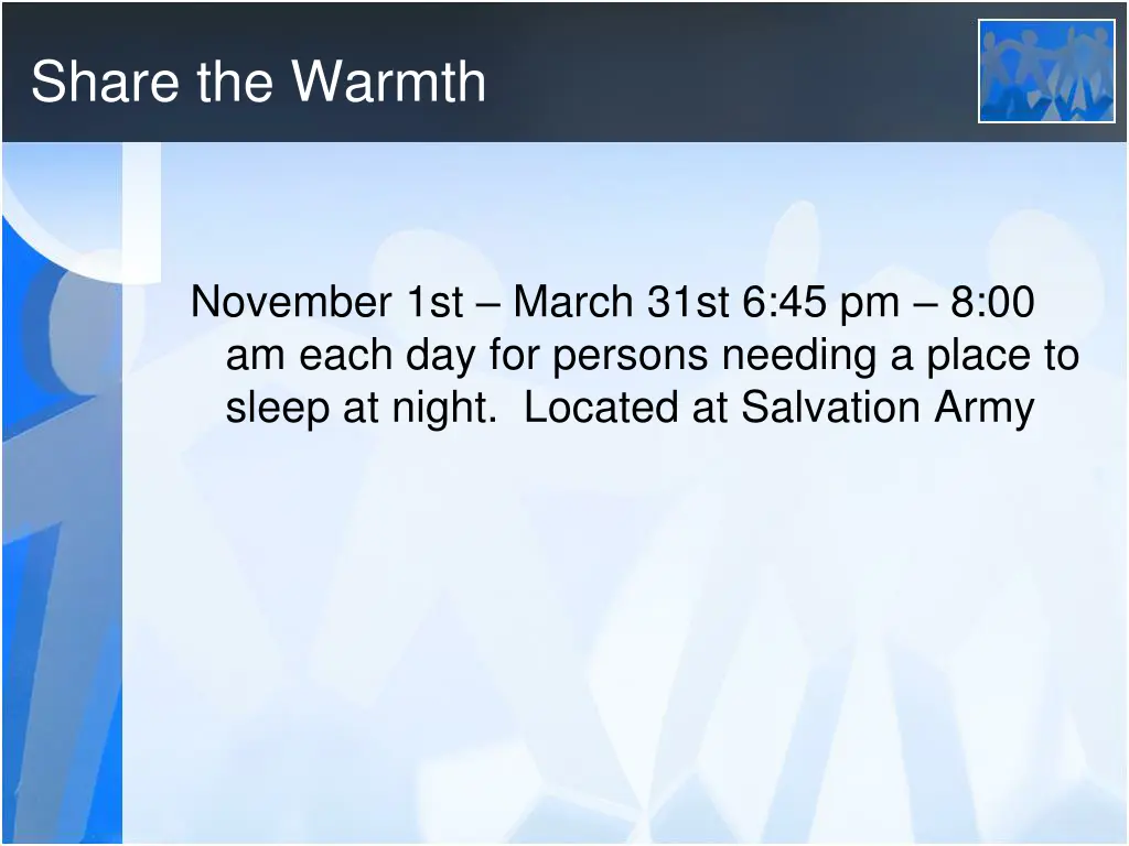 share the warmth
