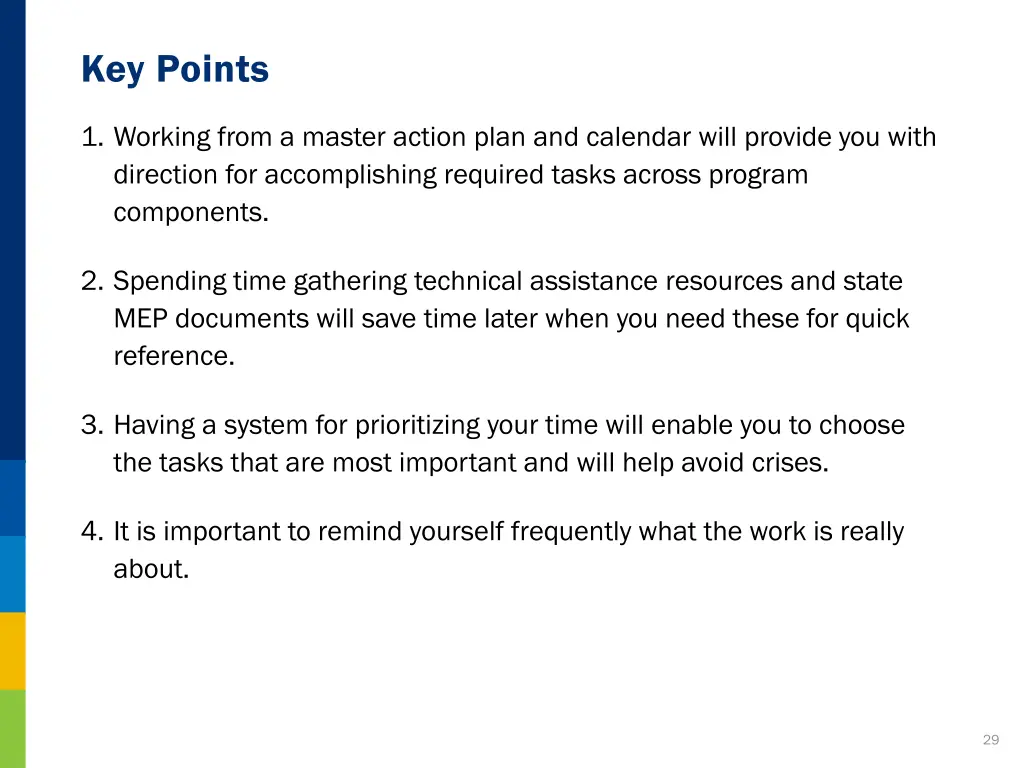 key points