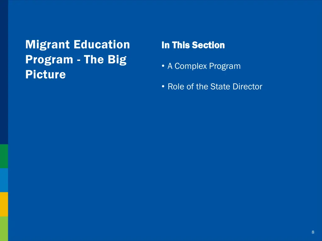 migrant education program the big picture