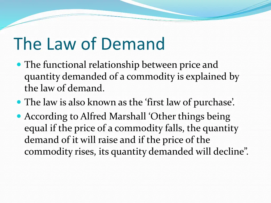 the law of demand