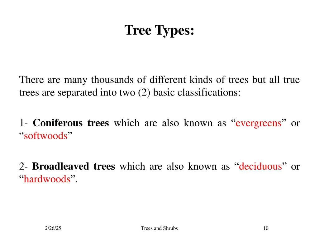 tree types