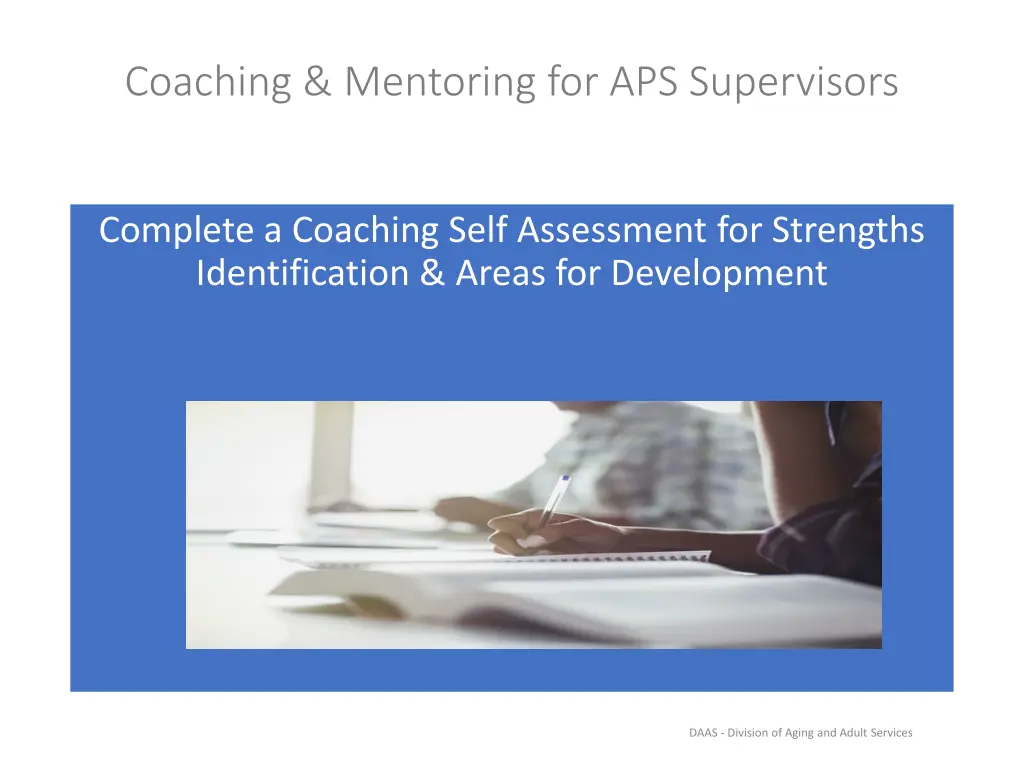 coaching mentoring for aps supervisors