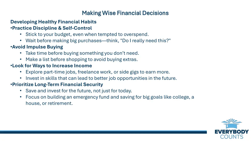 making wise financial decisions making wise 1