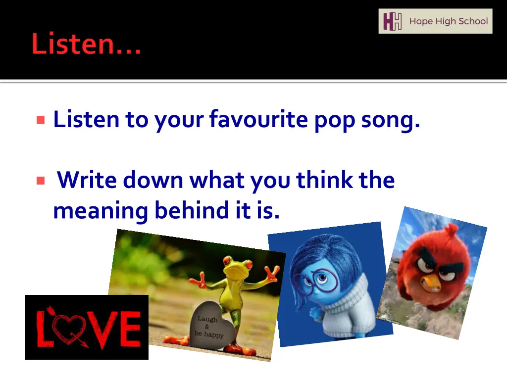 listen to your favourite pop song