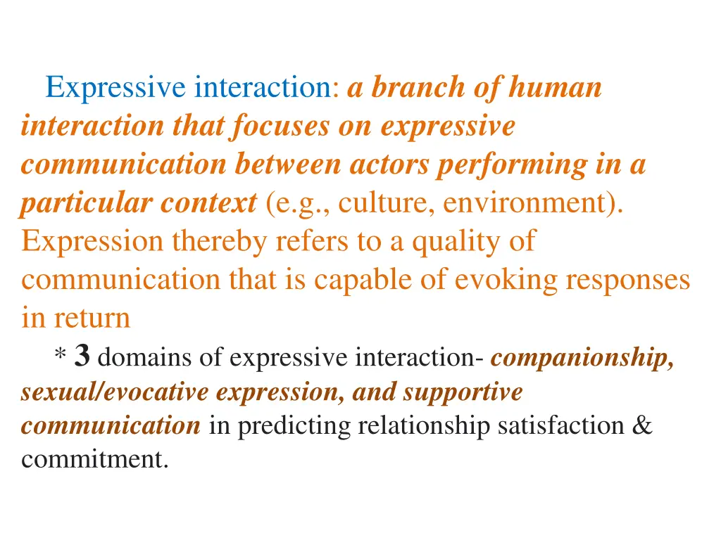 expressive interaction a branch of human
