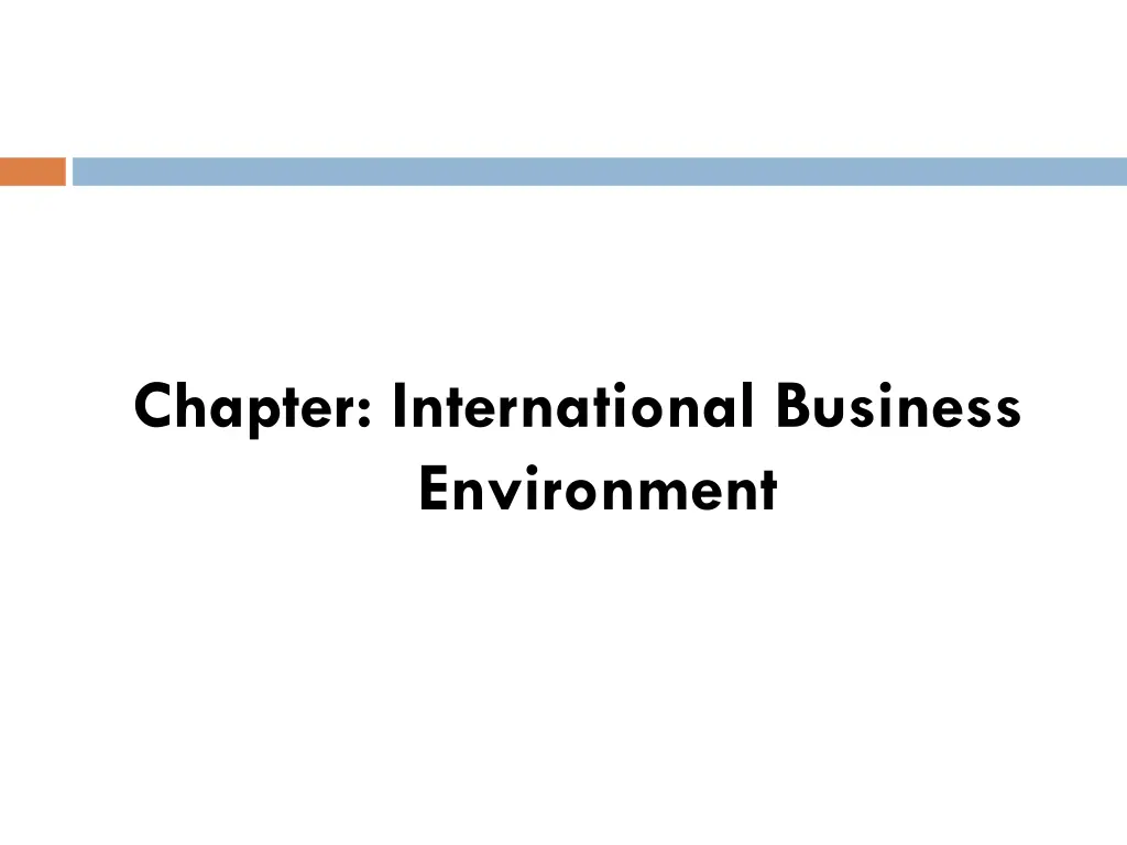 chapter international business environment