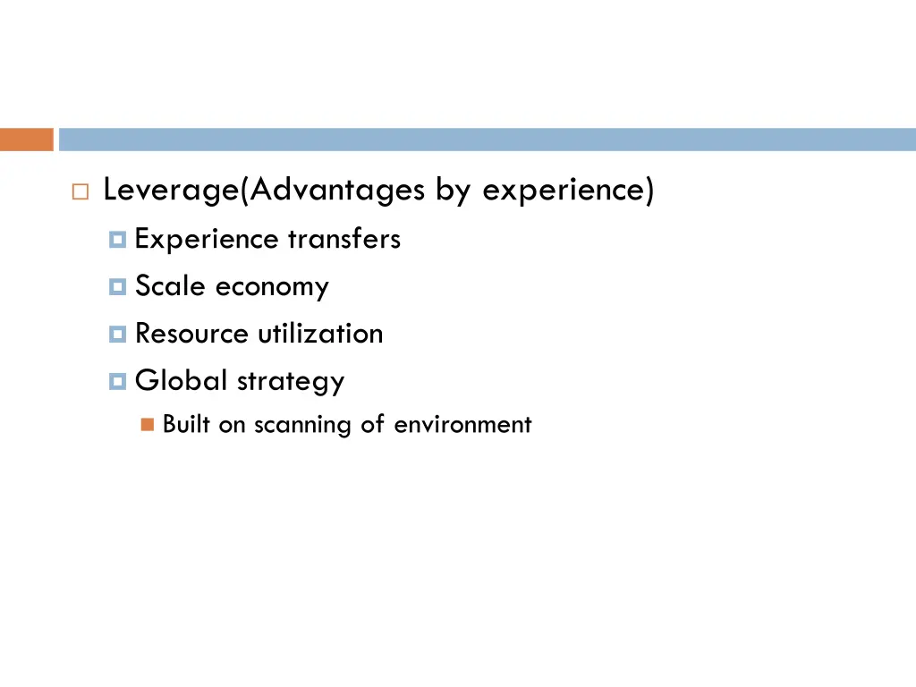 leverage advantages by experience experience