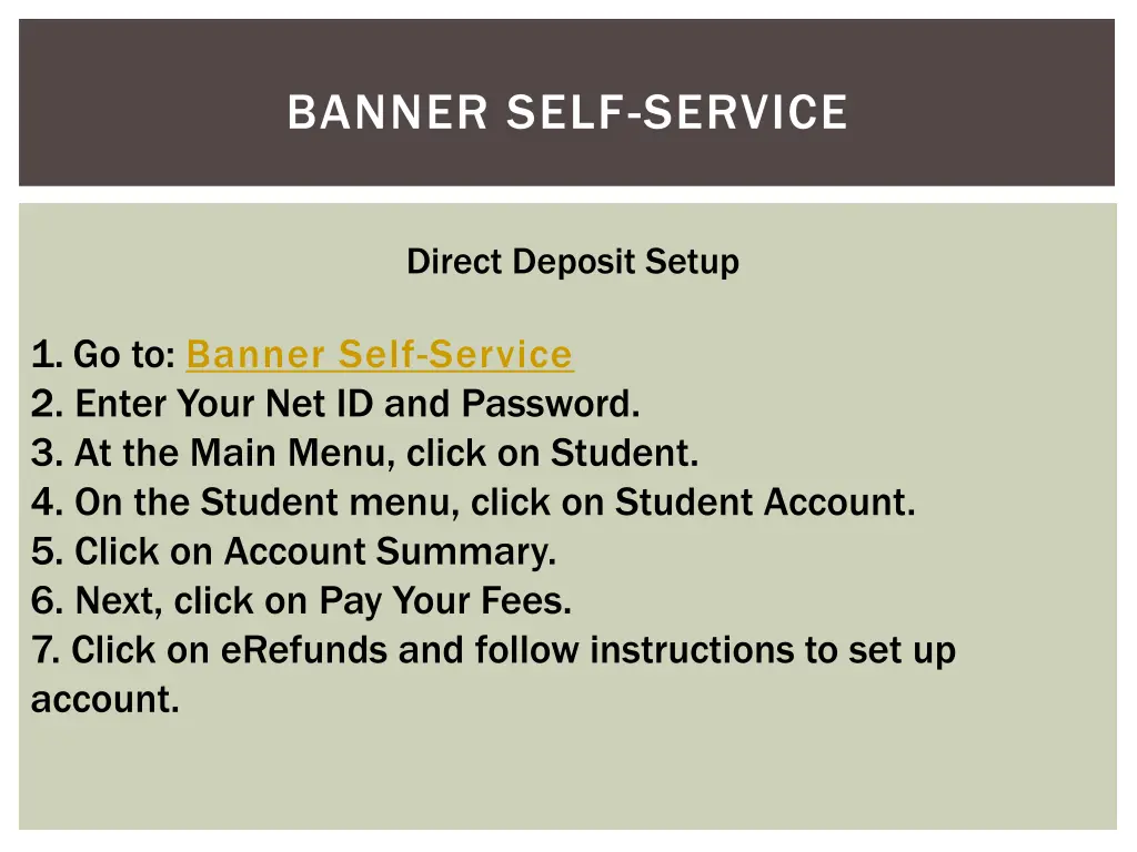 banner self service