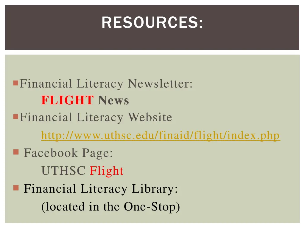 resources