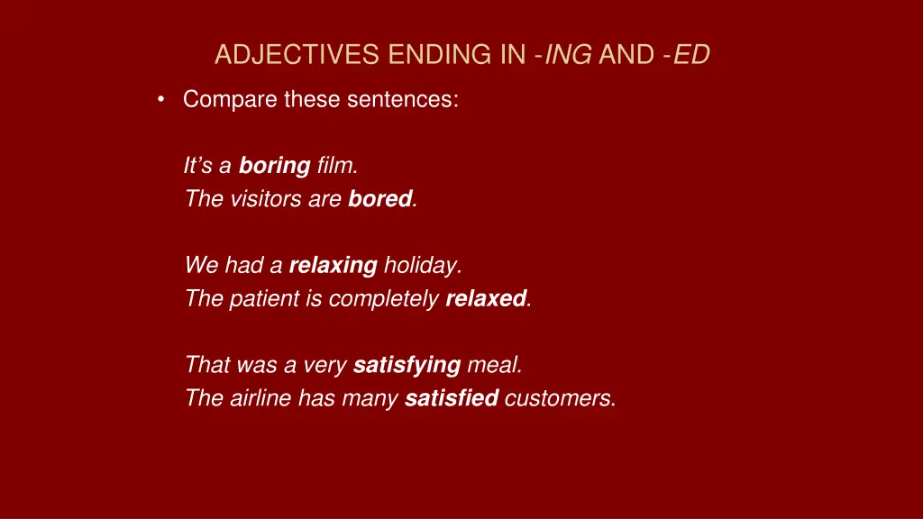 adjectives ending in ing and ed 1