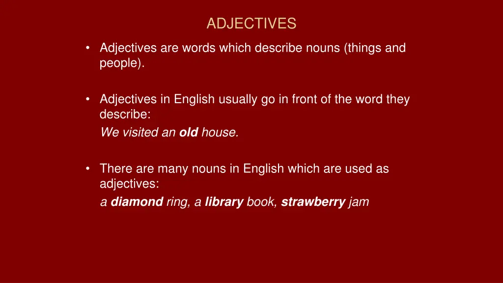 adjectives