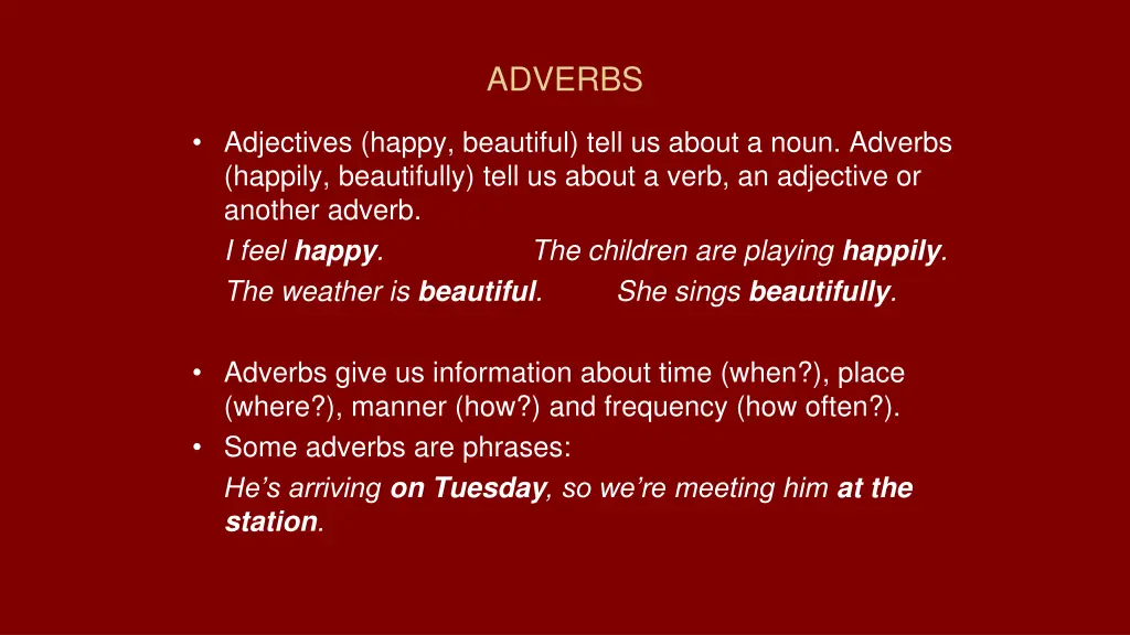 adverbs