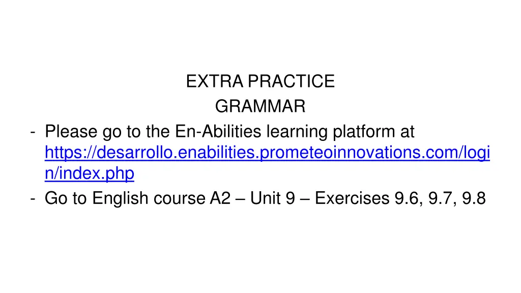 extra practice grammar