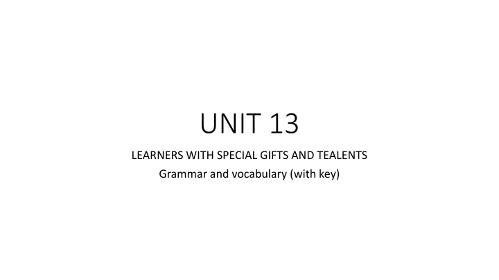 unit 13