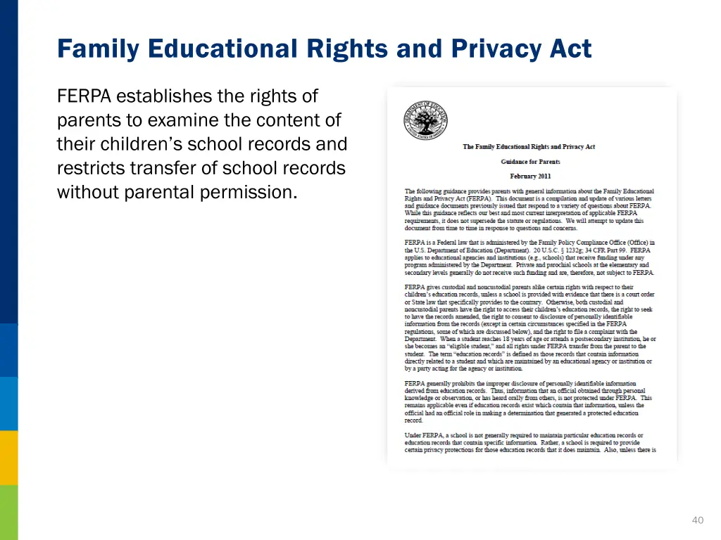 family educational rights and privacy act