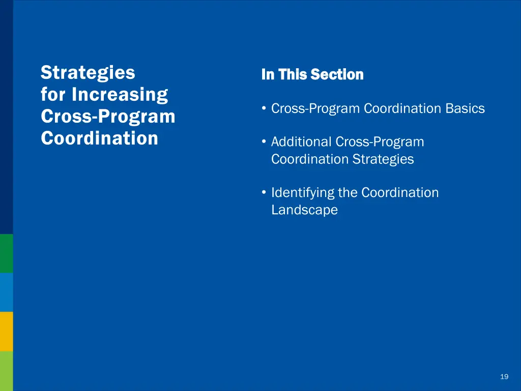 strategies for increasing cross program