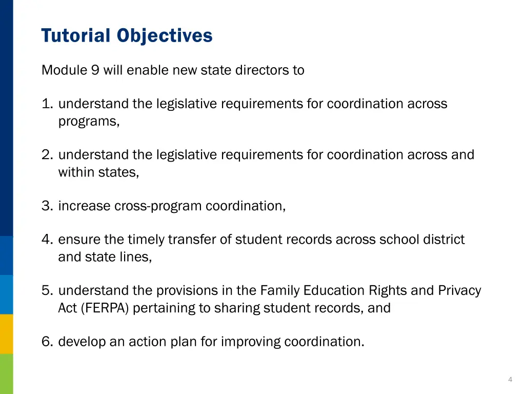 tutorial objectives