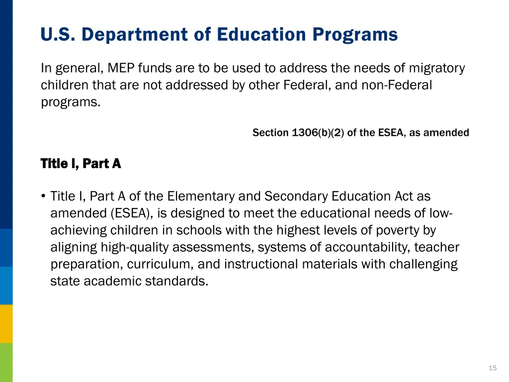 u s department of education programs