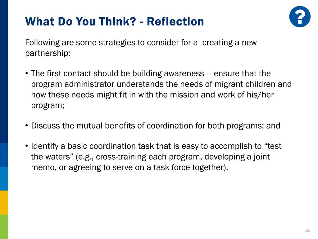 what do you think reflection 1