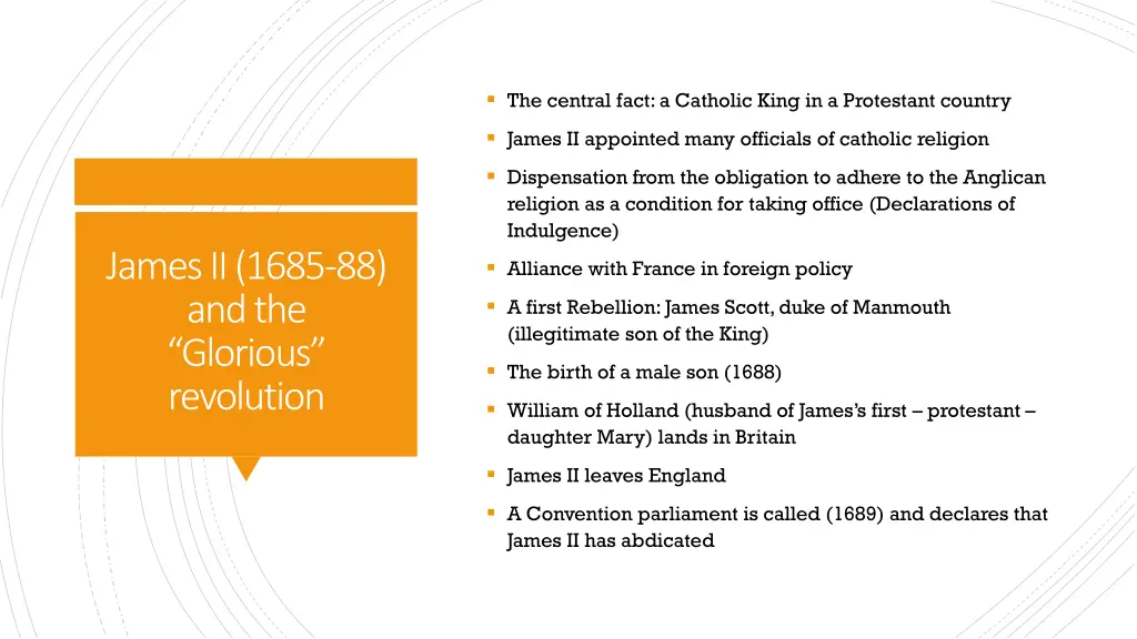 the central fact a catholic king in a protestant