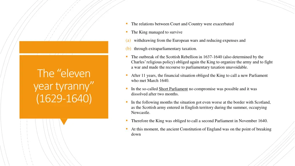 the relations between court and country were