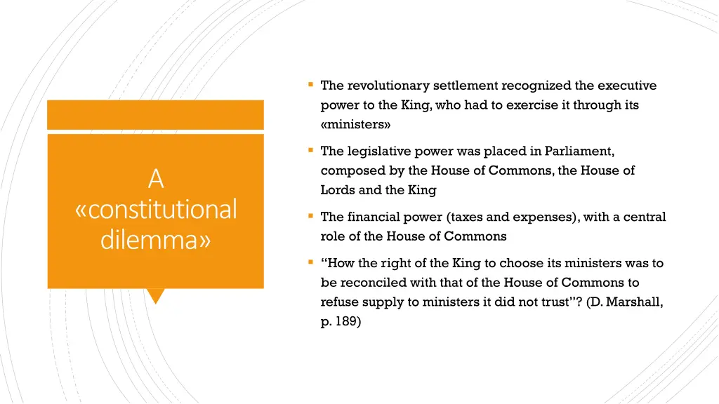 the revolutionary settlement recognized