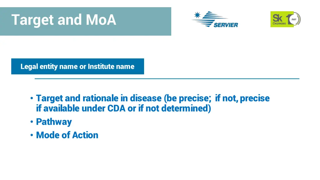 target and moa