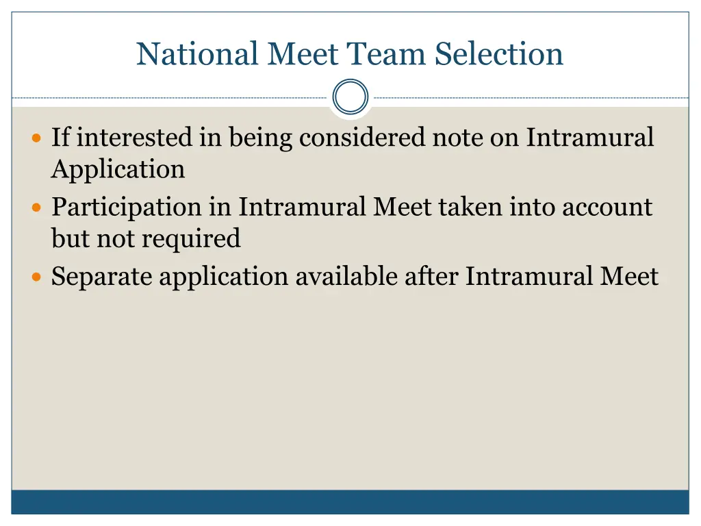 national meet team selection